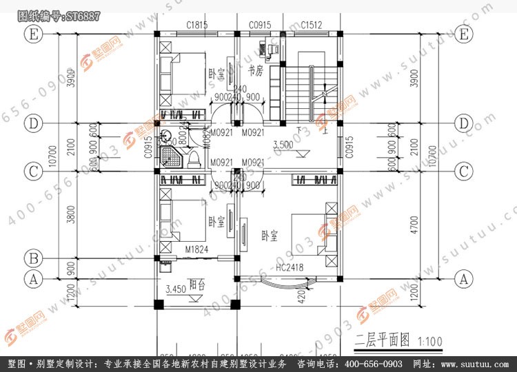 占地8x12三层简约带露台小别墅设计全套图纸