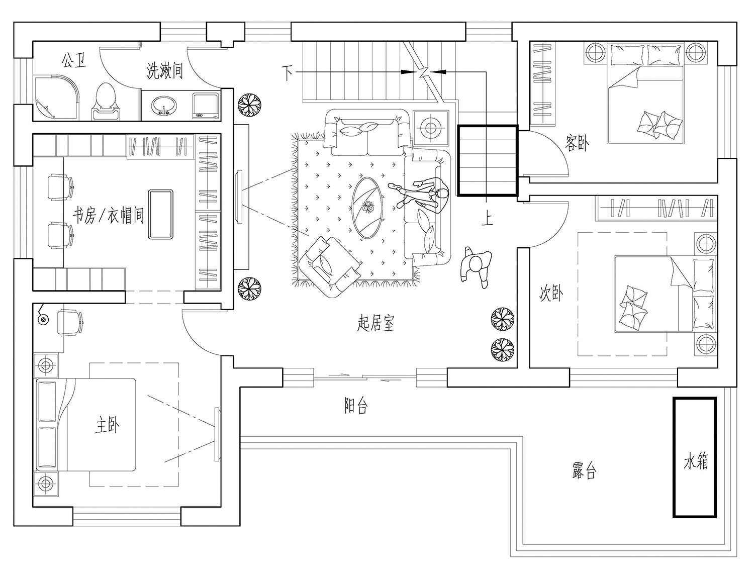 中式二层别墅设计图平面图