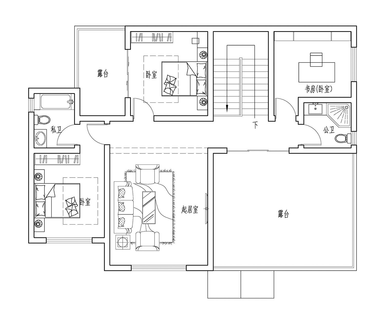 花溪碧桂园两层半别墅装修设计案例厨房卧室装修效果图|空间|室内设计|篱笆兔 - 原创作品 - 站酷 (ZCOOL)