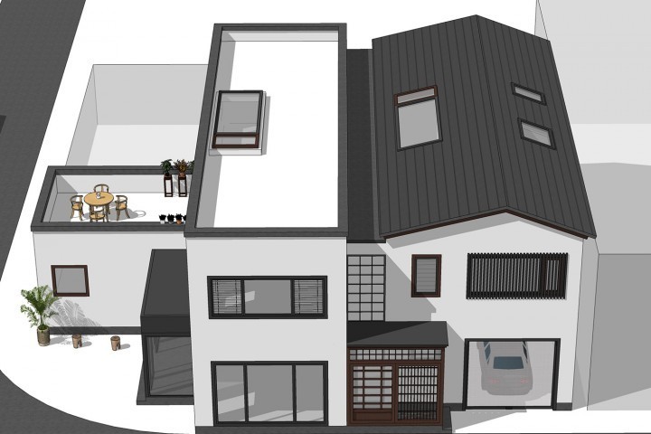 占地18x17二层带车库日式自建别墅设计全套施工图 住宅在线