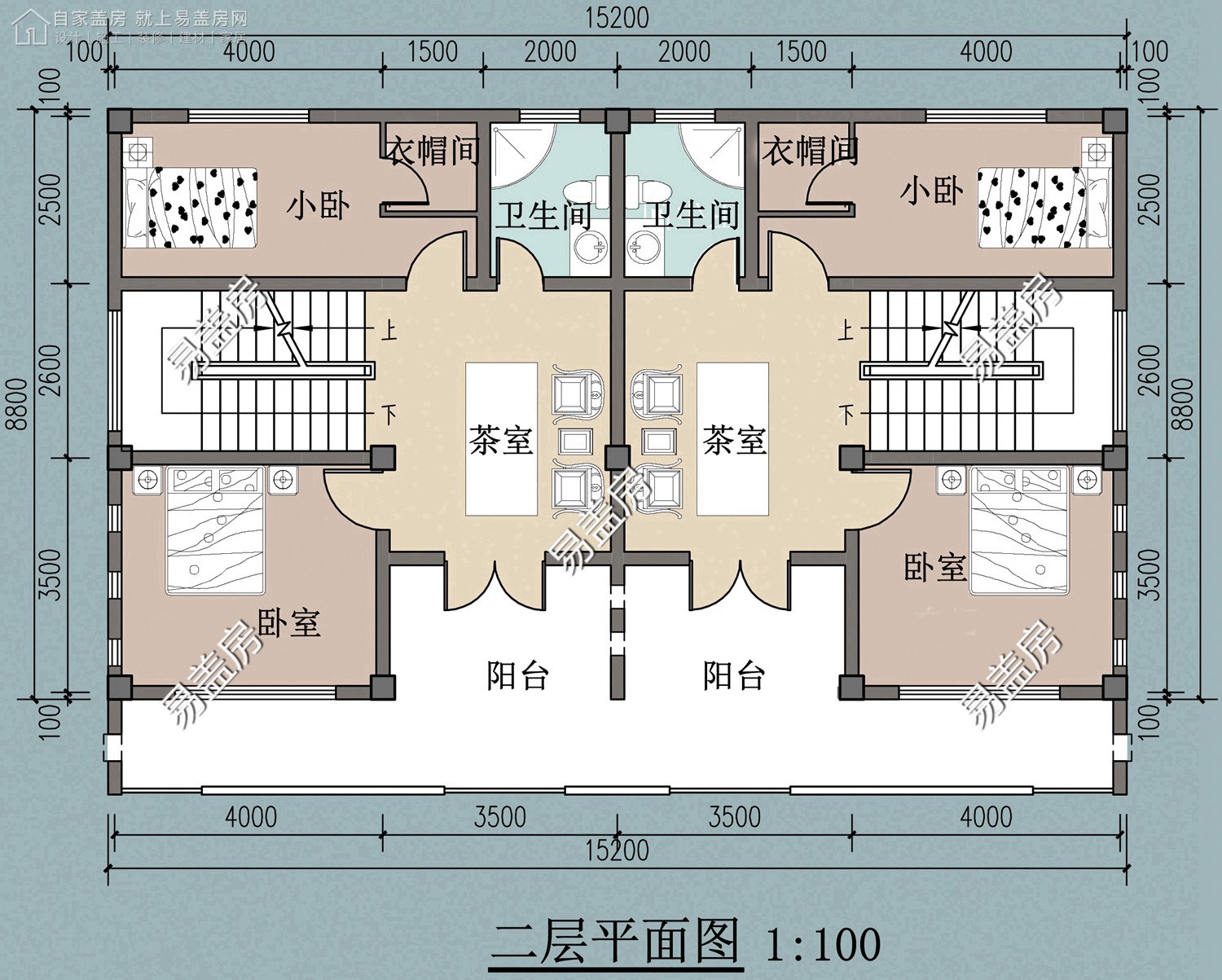 现代二层别墅设计图平面图