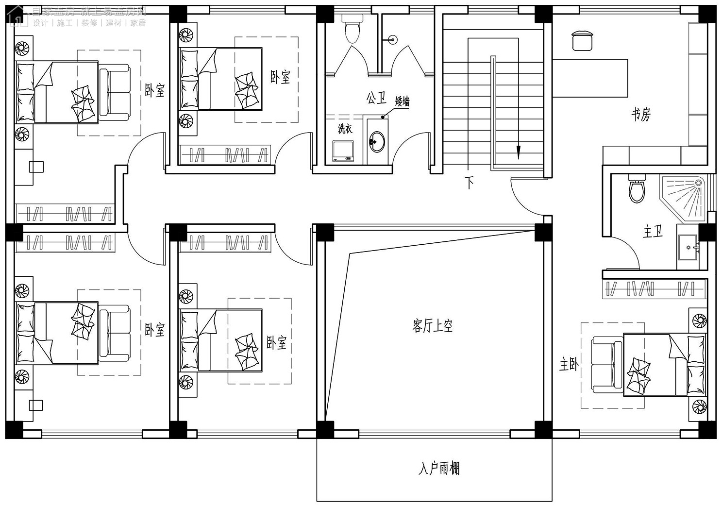 中式二层别墅设计图平面图