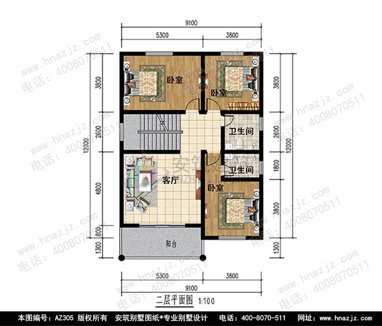 占地9x12三层独栋自建别墅设计全套施工图