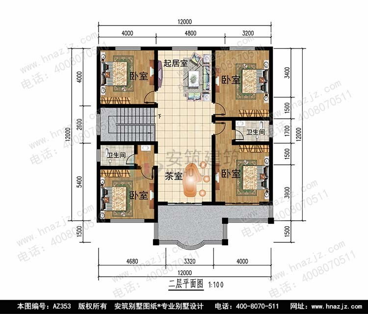 二层农村建房107平方房子设计图
