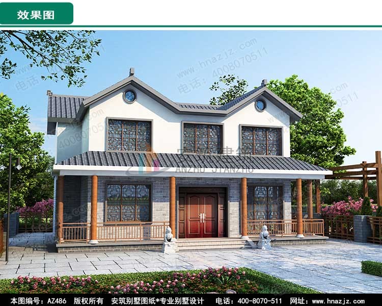 2019农村自建二层中式别墅,好看经济型别墅