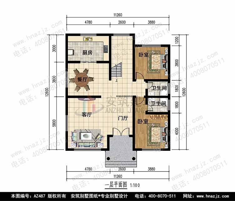 欧式二层别墅设计图平面图