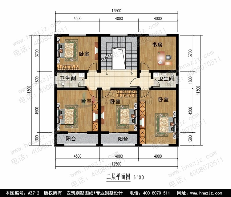 图纸库 > 乡村盖房130平设计施工图