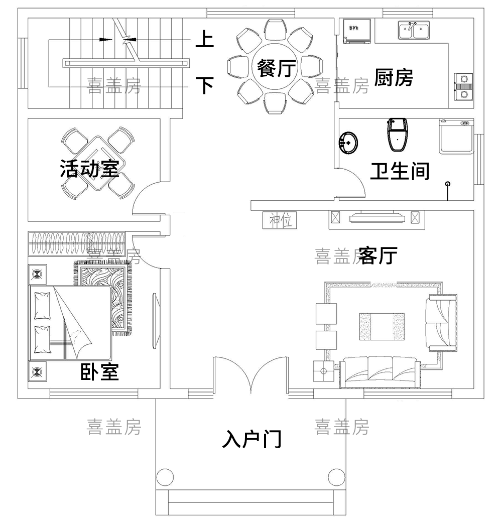 现代二层别墅设计图平面图