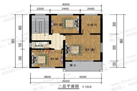 圖紙鏈接:佔地8x10二層獨棟自建別墅設計全套施工圖圖紙編號:az081