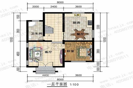 8米×10米農村自建房設計圖