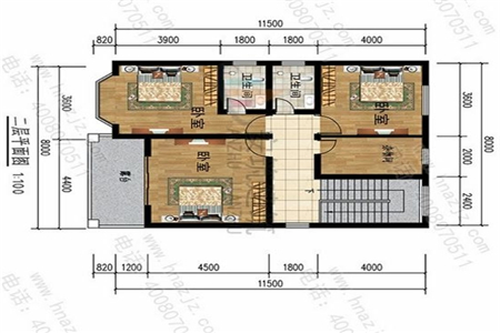 8米×12米新農村自建房設計圖