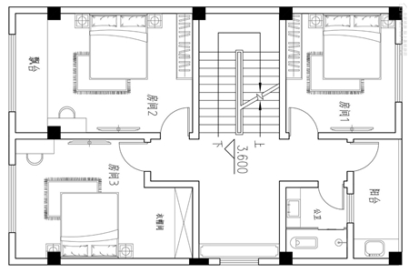 宽9x长14米自建房图纸图片