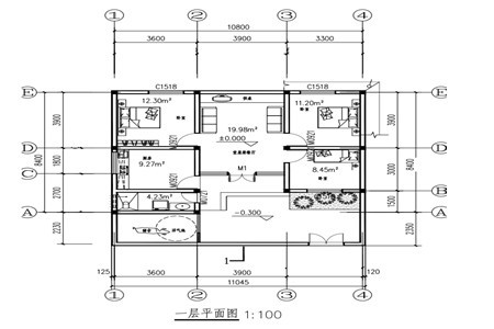 11米x8米户型图大全图片