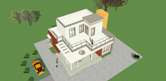 现代二层别墅设计图效果图