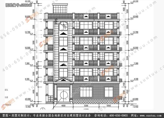 欧式五层别墅设计图施工图