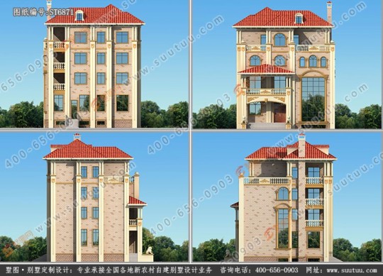欧式四层别墅设计图效果图