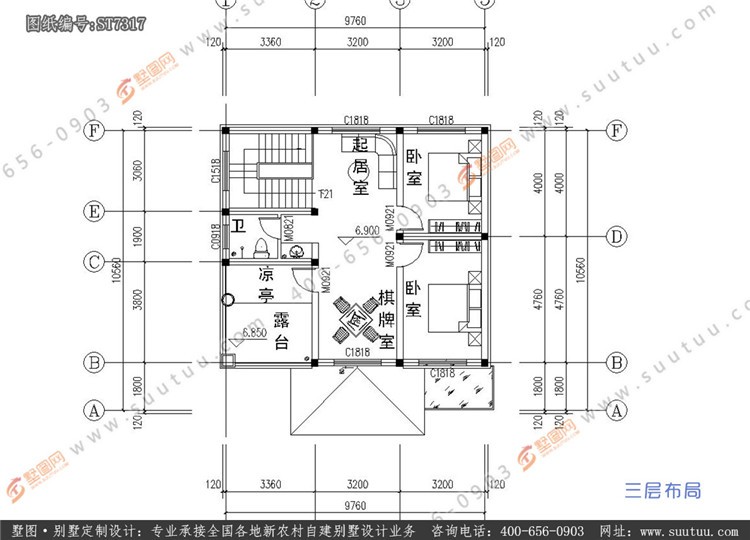 占地10x10三层小户型自建别墅设计全套施工图