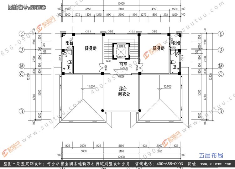 佔地17x14四層帶電梯自建別墅設計全套施工圖 - 鄉村住宅在線