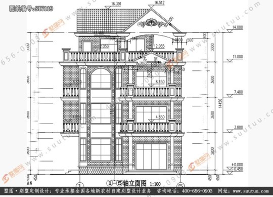 欧式四层别墅设计图施工图