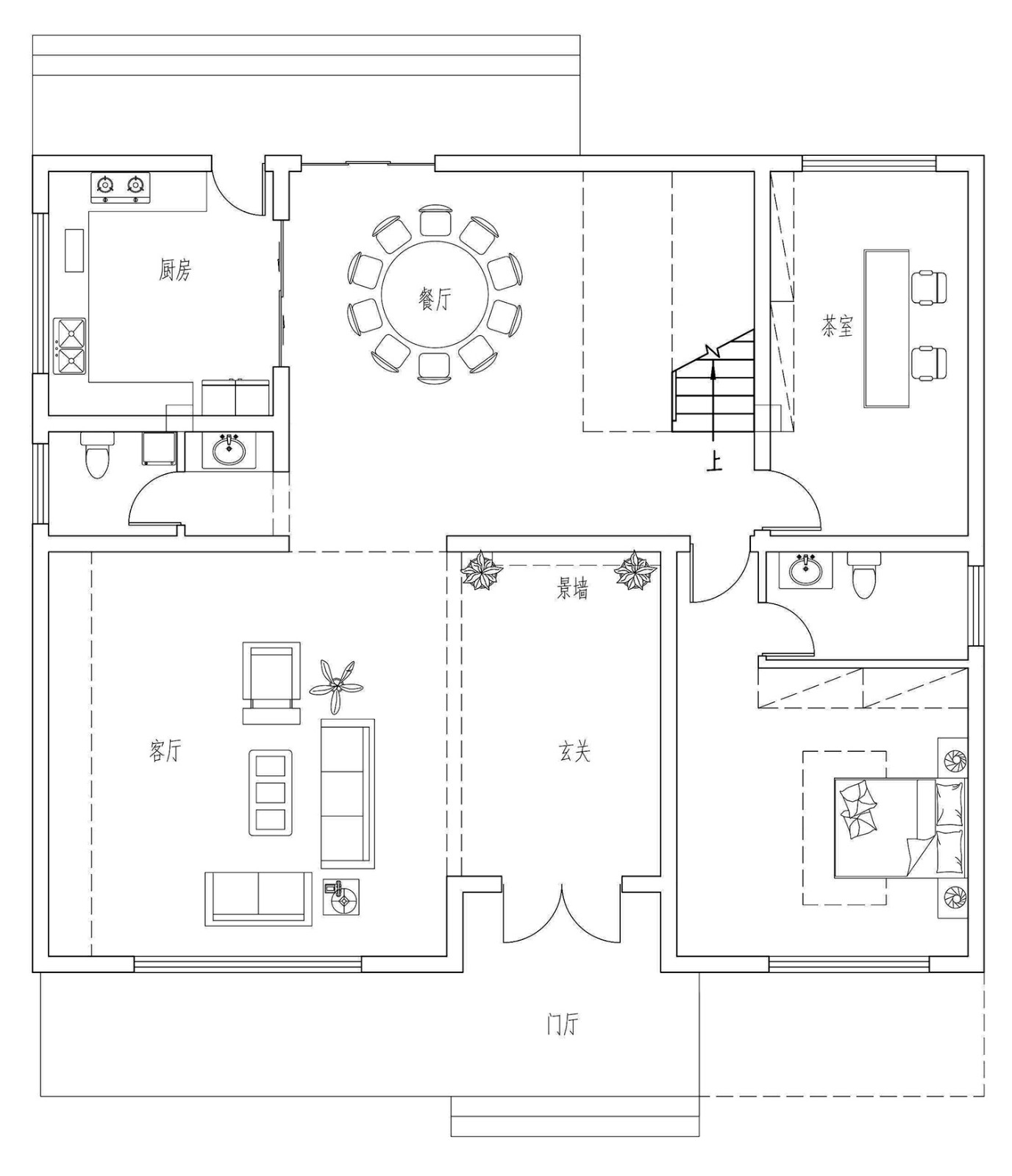 佔地14x12三層帶露臺自建別墅設計全套施工圖