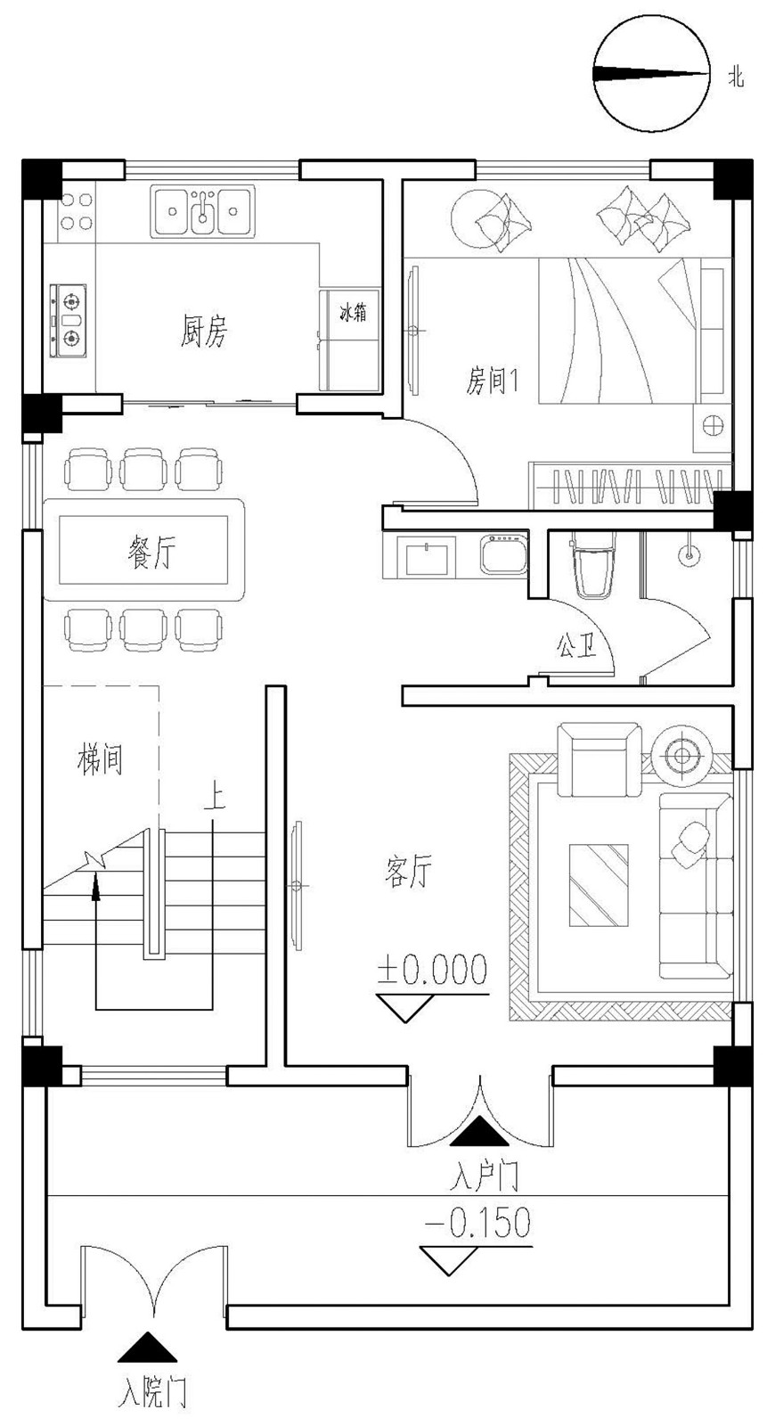 佔地8x10四層帶露臺自建別墅設計全套施工圖