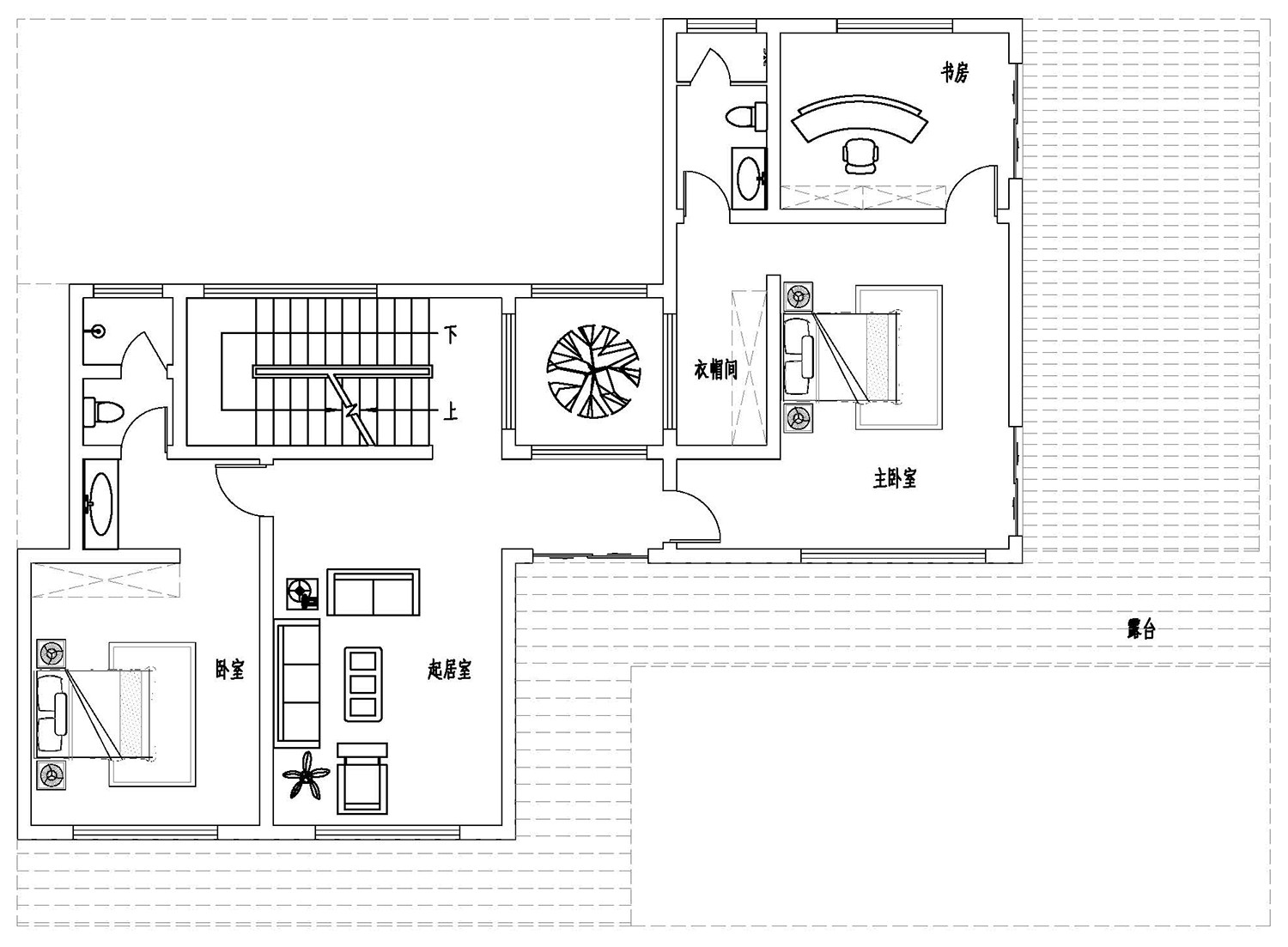 佔地27x14三層帶庭院自建別墅設計全套施工圖