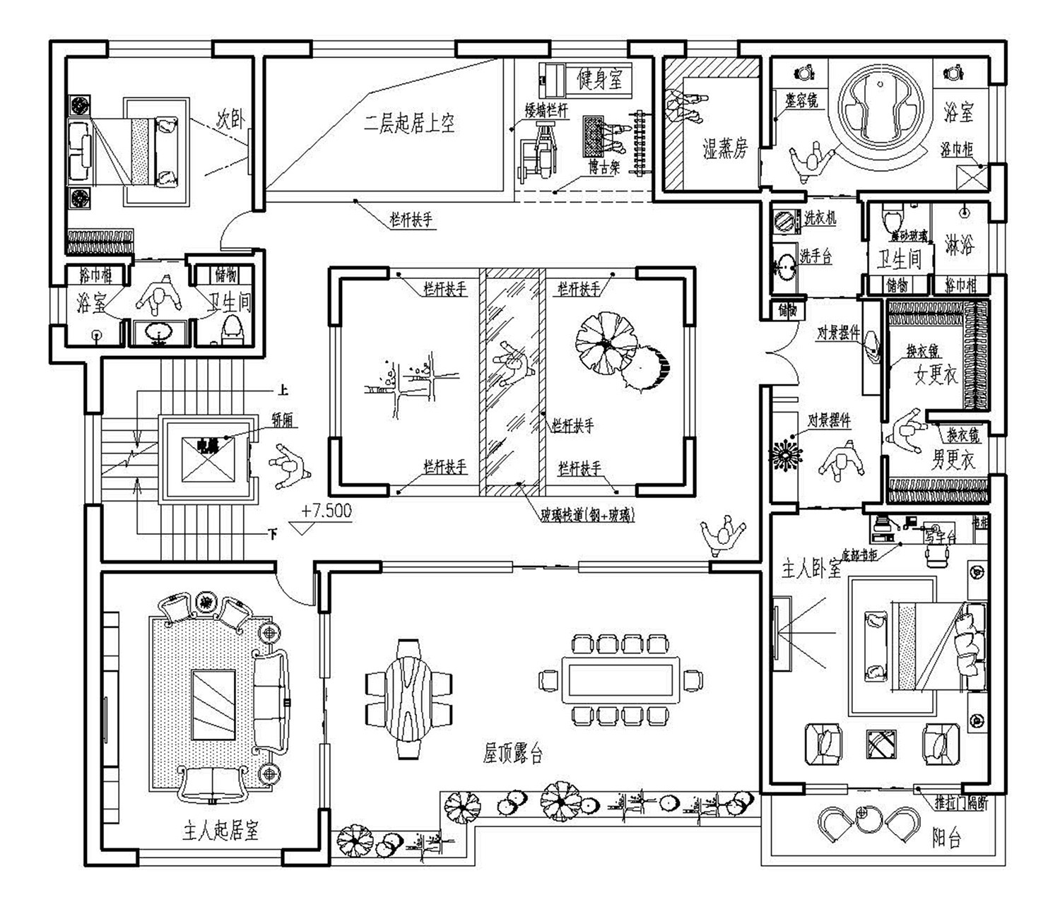 現代三層別墅設計圖平面圖