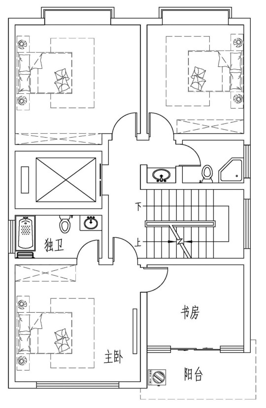 现代四层别墅设计图平面图
