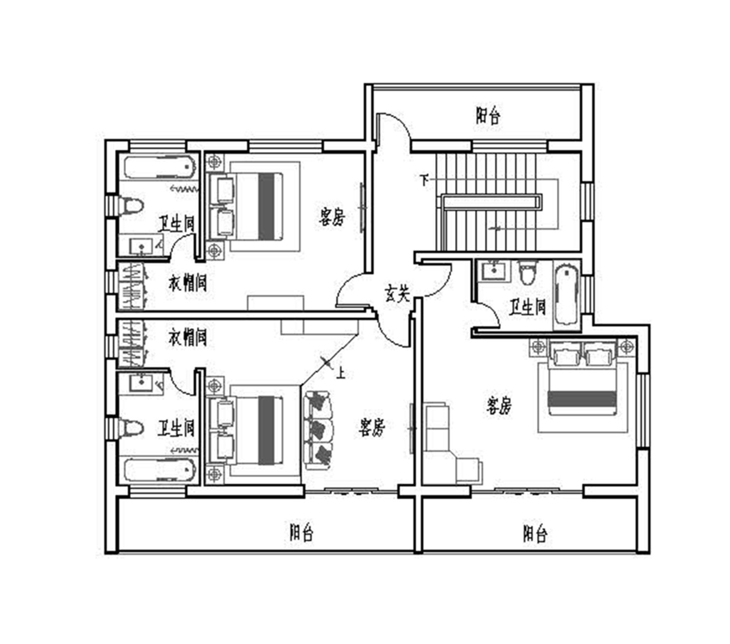 二楼房子设计图平面图图片