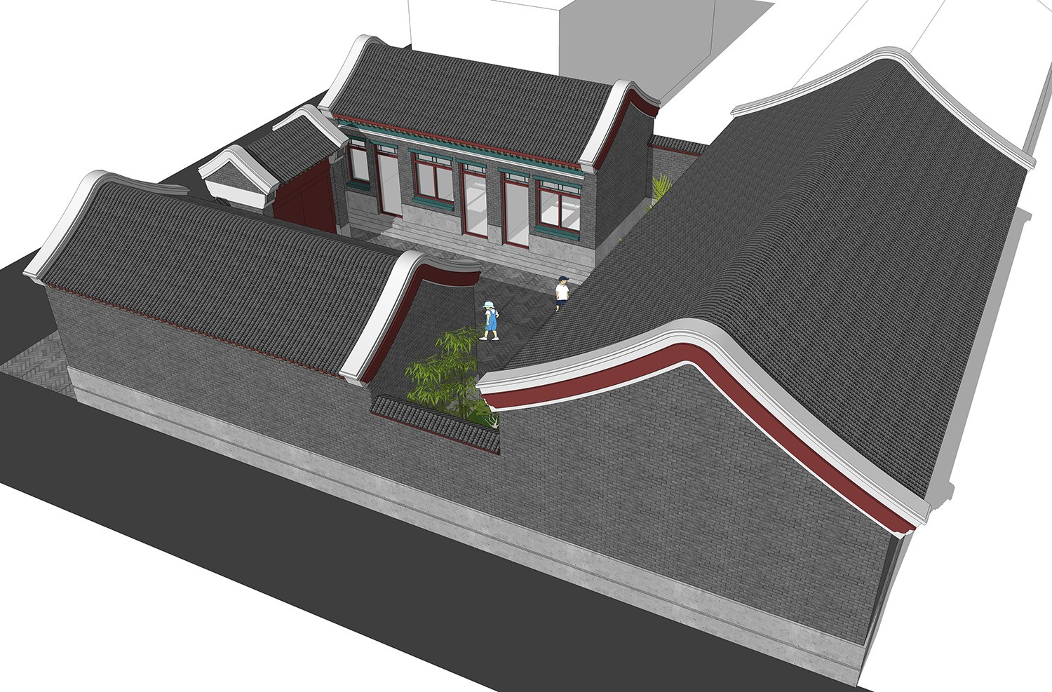 佔地15x19一層自建三合院設計全套施工圖