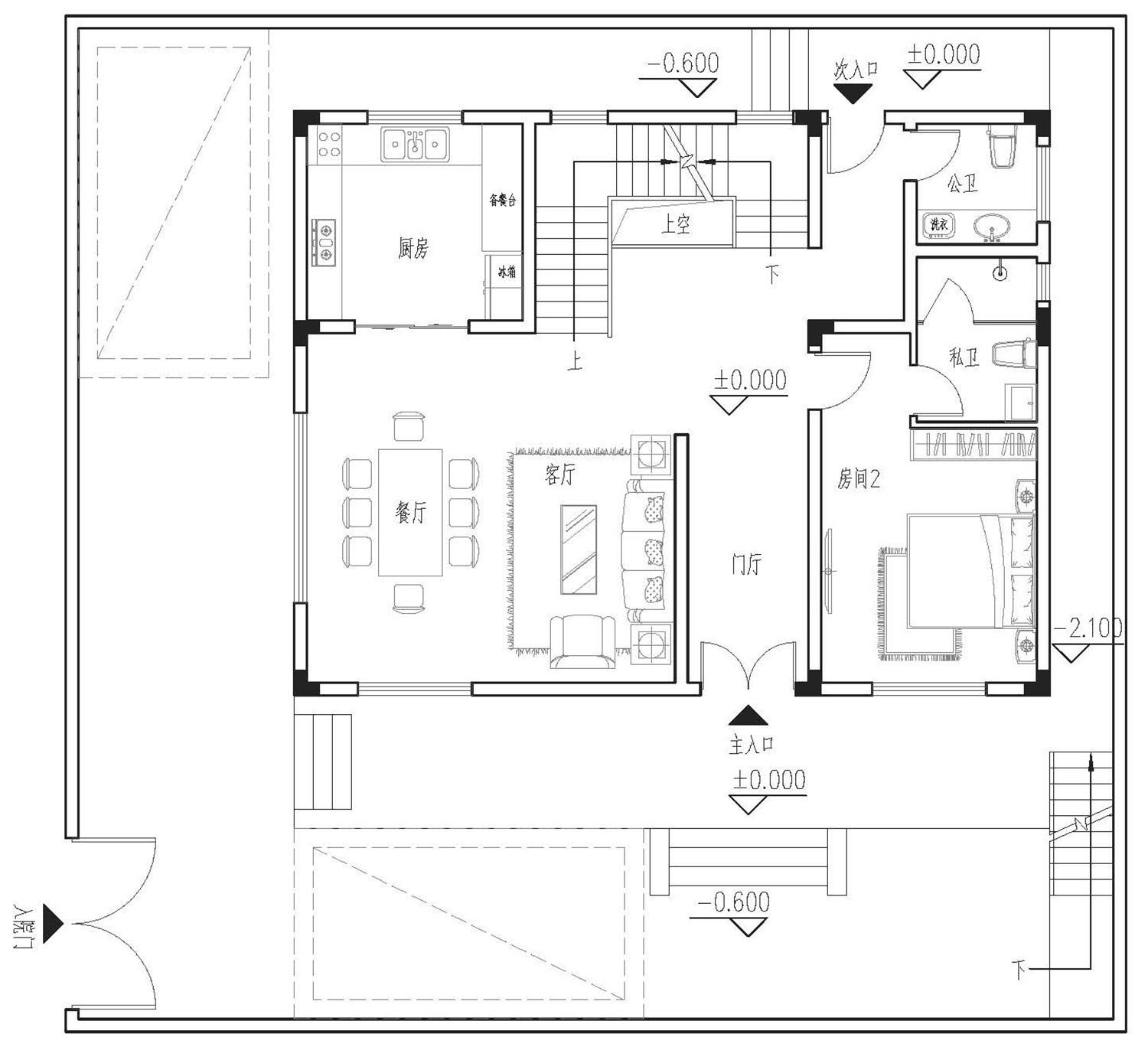 自建房平面图12x9图片