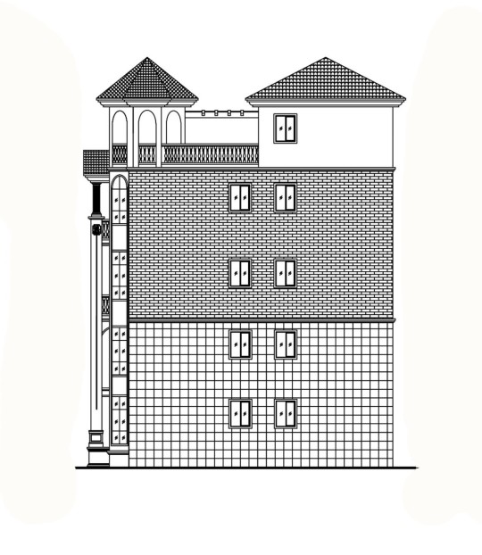 欧式五层别墅设计图施工图