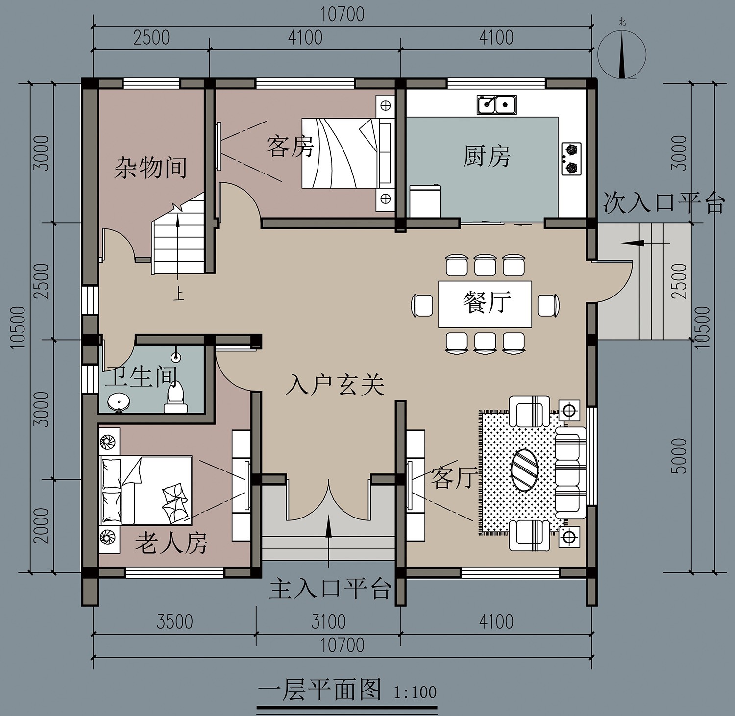 佔地11x10二層帶露臺自建別墅設計全套施工圖 - 住宅在線