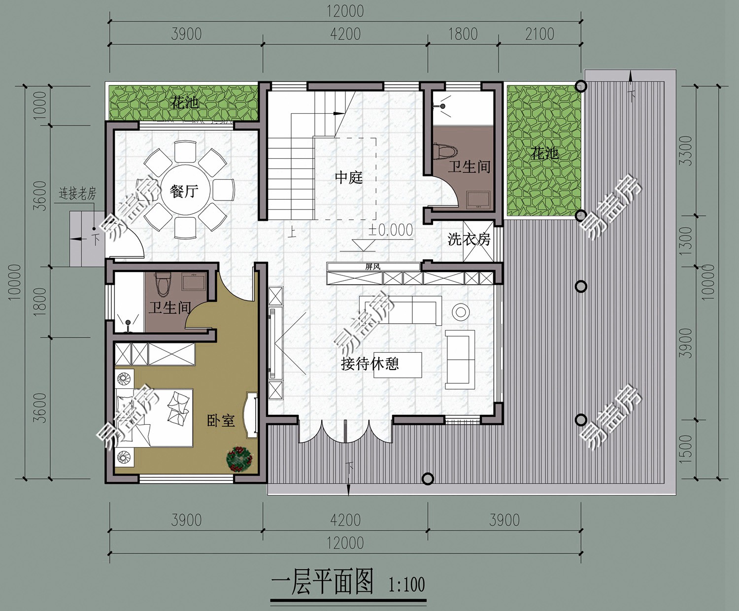 佔地12x9三層帶露臺自建別墅設計全套施工圖