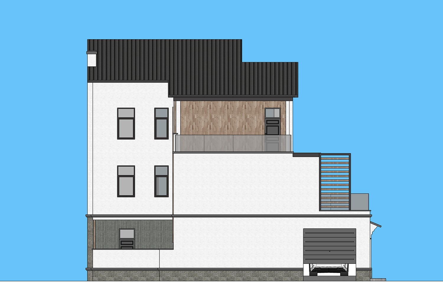 新中式三層別墅設計圖施工圖