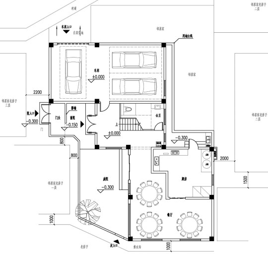 新中式三层别墅设计图平面图