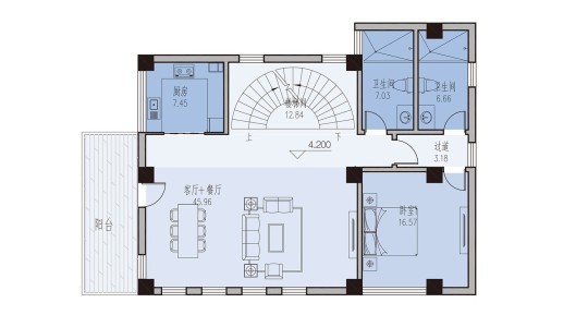 现代四层别墅设计图平面图