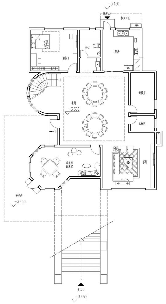 欧式四层别墅设计图平面图