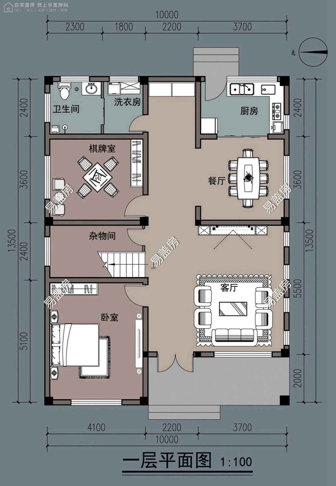 占地10x14三层带阳台自建别墅设计全套施工图 