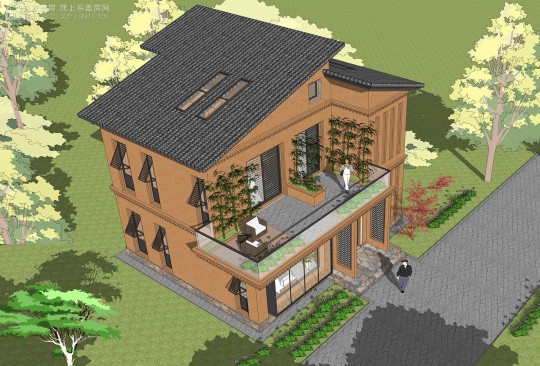 田园二层别墅设计图效果图