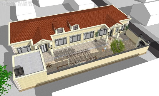 欧式一层别墅设计图效果图