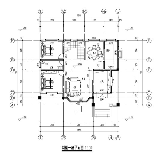 欧式二层别墅设计图平面图