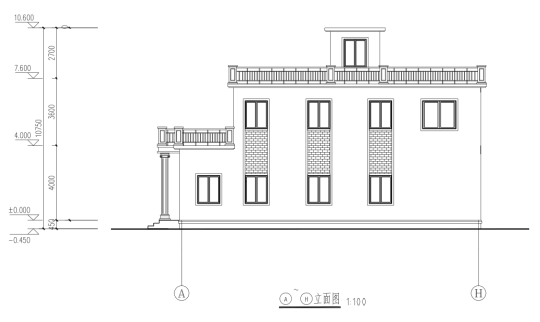 现代二层别墅设计图施工图