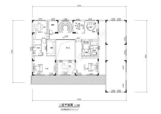 中式五层别墅设计图平面图