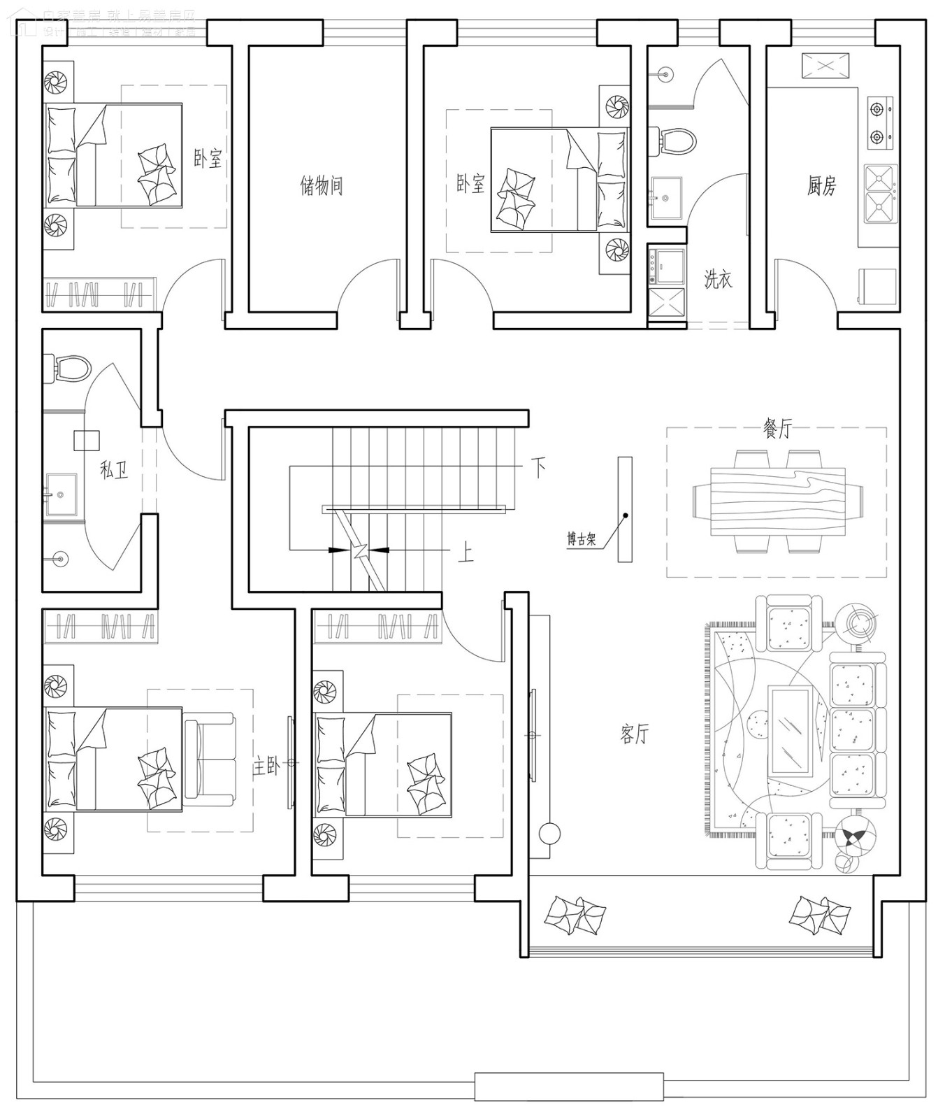 占地13x15三层带露台自建别墅设计全套施工图