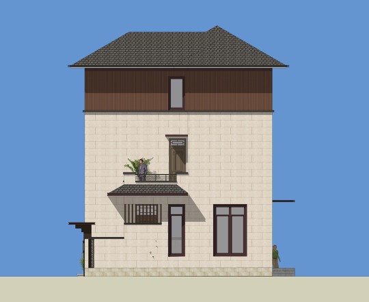 中式三层别墅设计图施工图