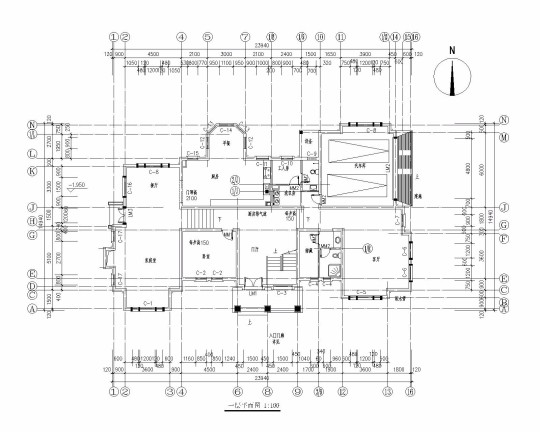 欧式二层别墅设计图施工图