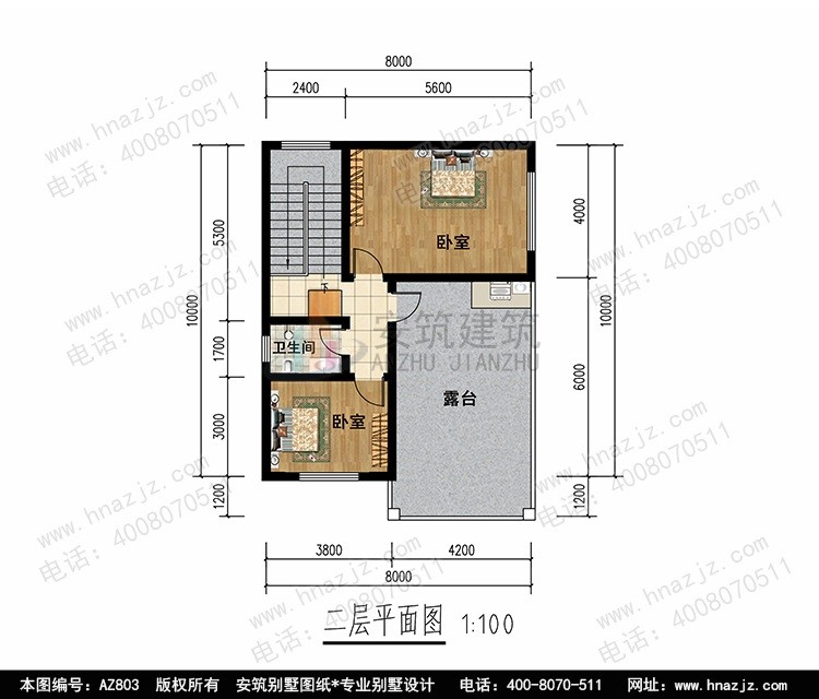 二層帶露臺小別墅設計圖效果圖施工圖二層農村自建房屋設計圖紙