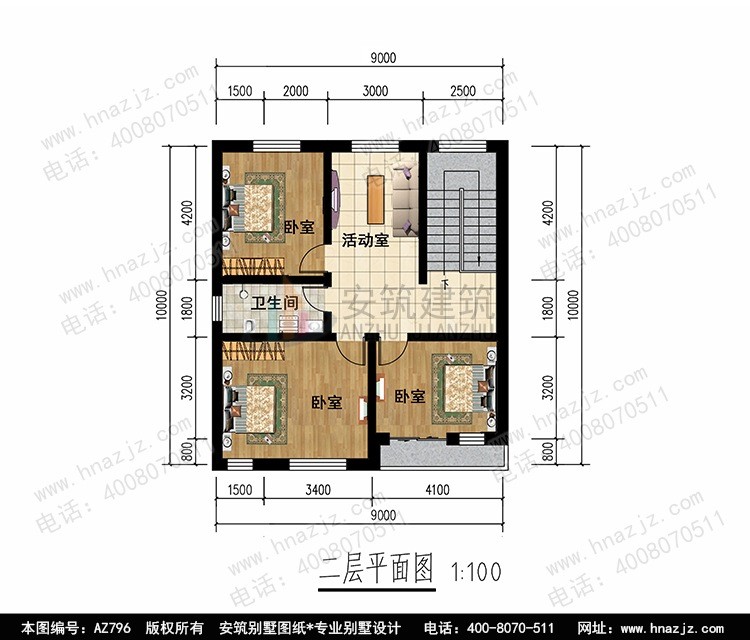 歐式二層別墅設計圖平面圖