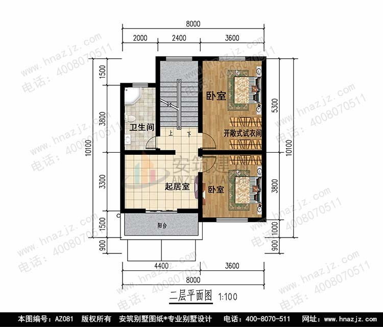 10x8米房子设计图三层图片
